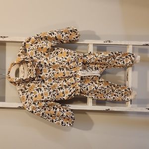Jessica Simpson Matching Yellow Floral Sweatsuit Outfit 18 Months
